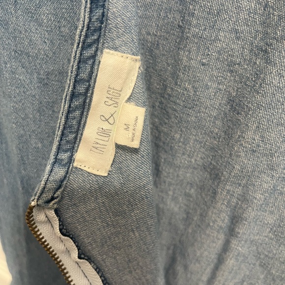 Taylor & Sage Blue Dress with White Lace Back - Picture 14 of 15